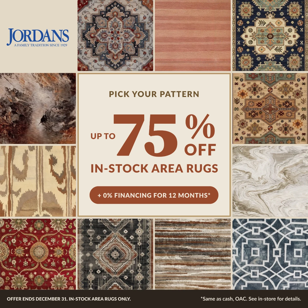 Area Rug Sale - up to 75% off in-stock area rugs at Jordans